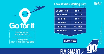 India Desire : GoAir Airline Flash Sale: Airfares From Rs 546 On Domestic Flights